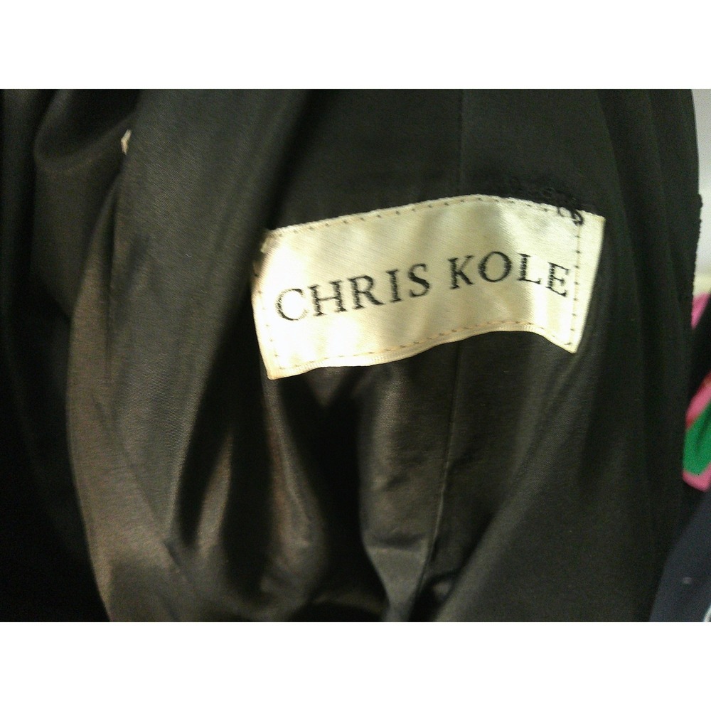 Chris Kole Cocktail Dress Womens Small Black Excellent Vintage Ruched Bubble Hem - Picture 7 of 14
